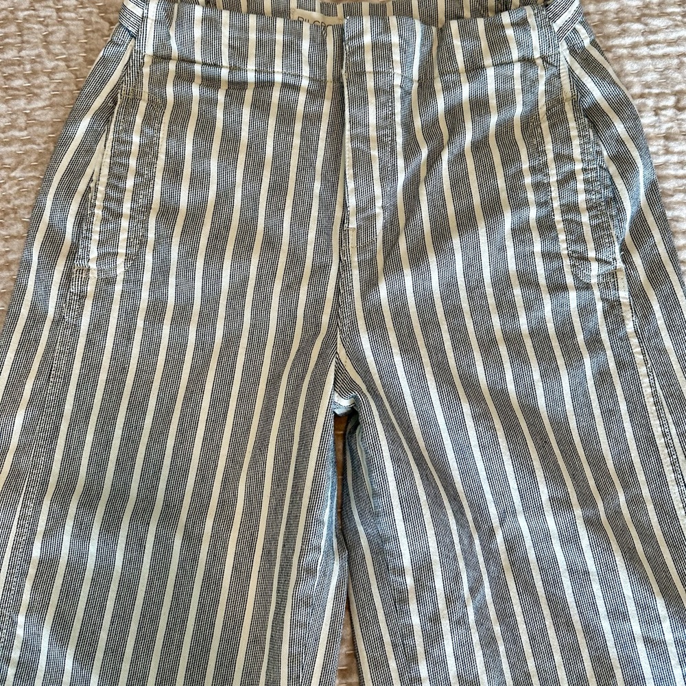 Striped High-Waisted Pants